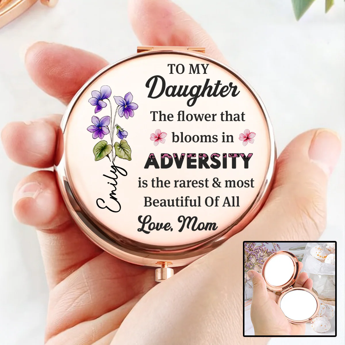 The Best Awaits You - Personalized Custom Compact Mirror