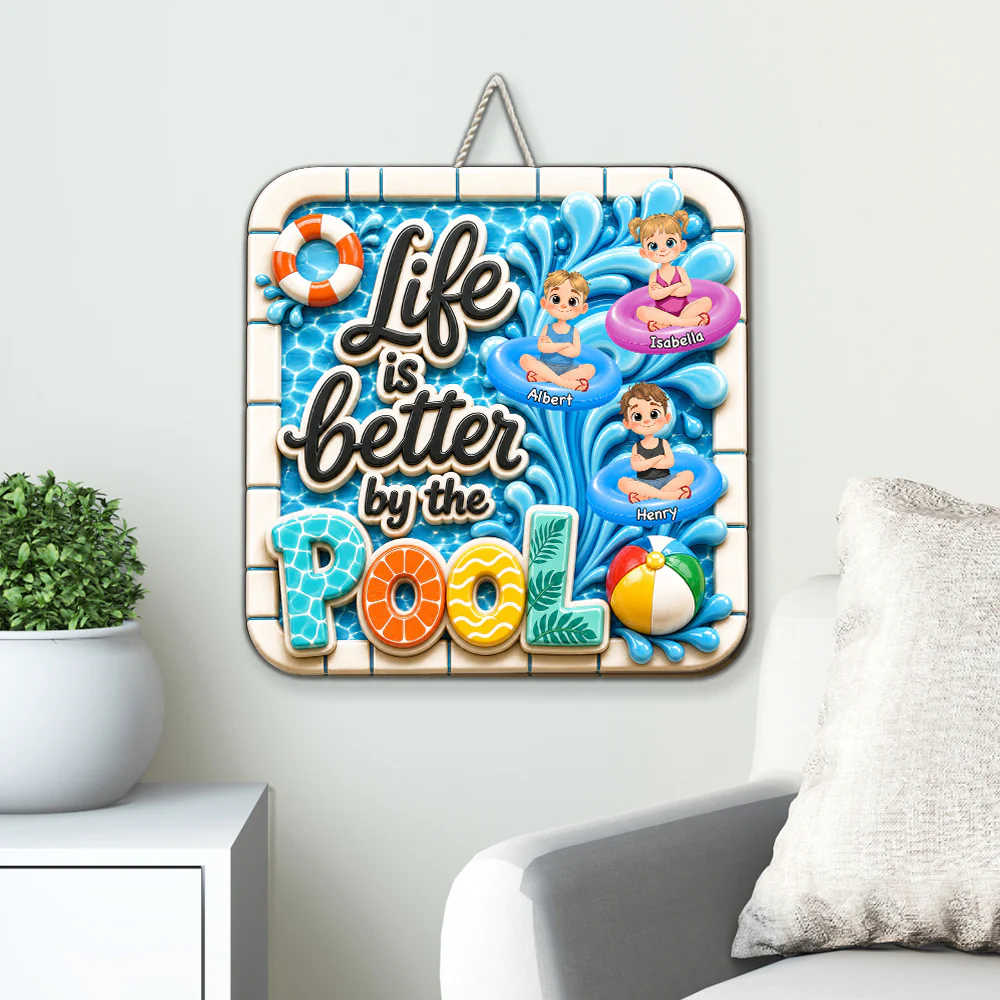 The Best Life Is Here - Personalized Custom 3D Effect Wood Sign - Image 3