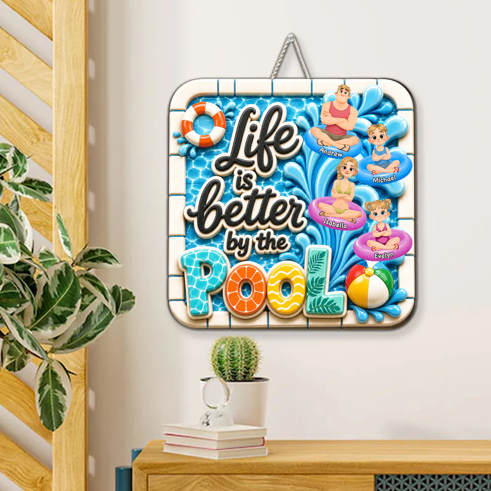 The Best Life Is Here - Personalized Custom 3D Effect Wood Sign - Image 4