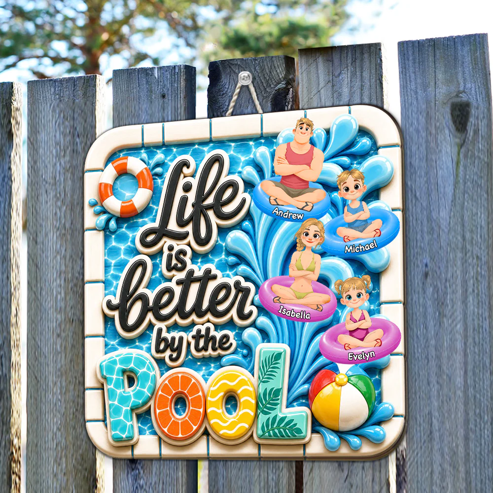 The Best Life Is Here - Personalized Custom 3D Effect Wood Sign - Image 5