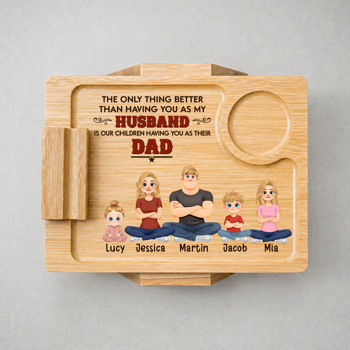 The Better Thing - Personalized Custom Wooden Couch Arm Table - Image 3