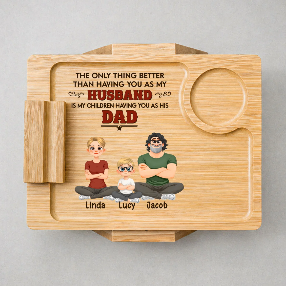 The Better Thing - Personalized Custom Wooden Couch Arm Table - Image 8