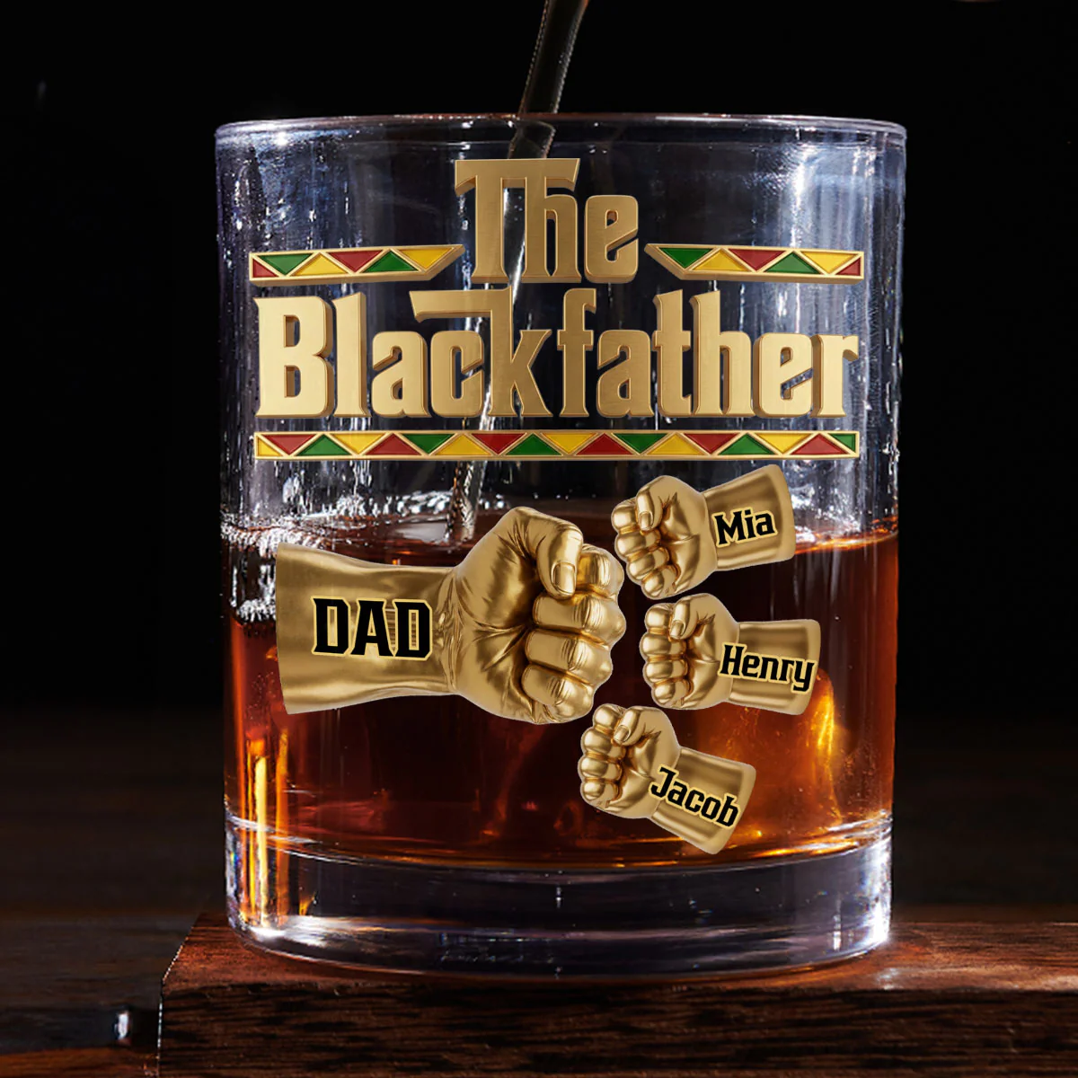 The Blackfather - Personalized Custom Whiskey Glass - Image 2