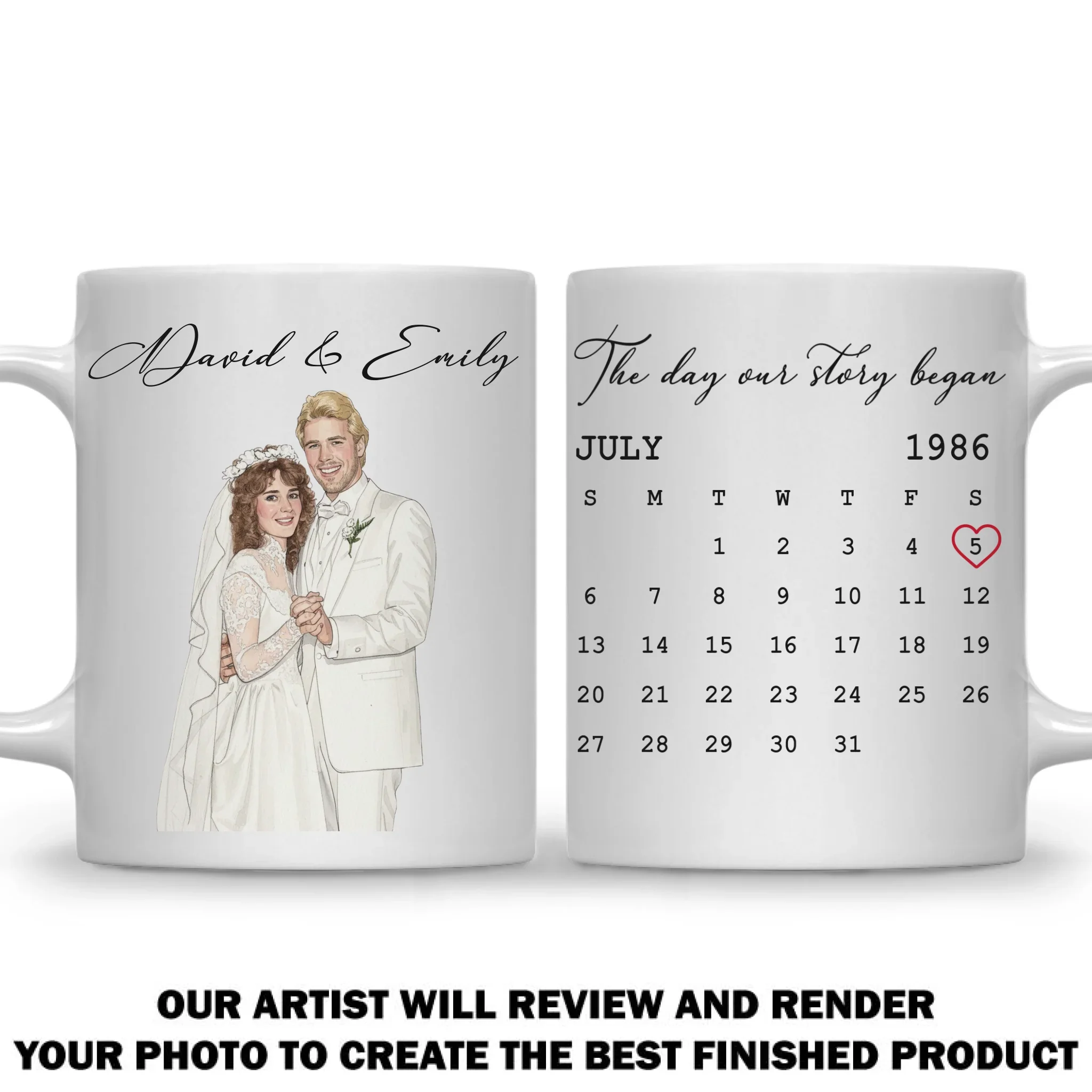 The Day Our Story Began - Personalized Custom Coffee Mug - Image 9