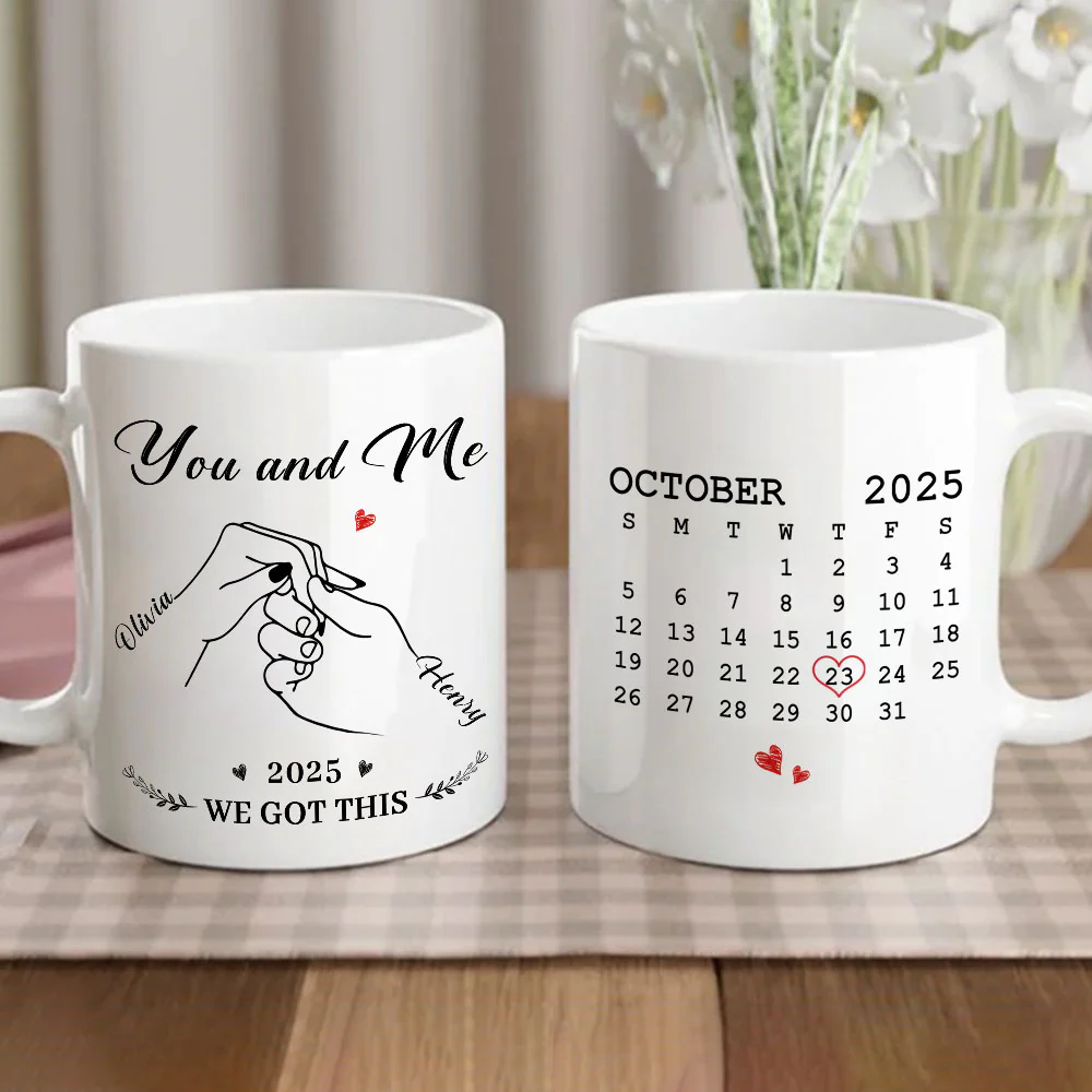 The Day We Chose Us - Personalized Custom Coffee Mug - Image 2