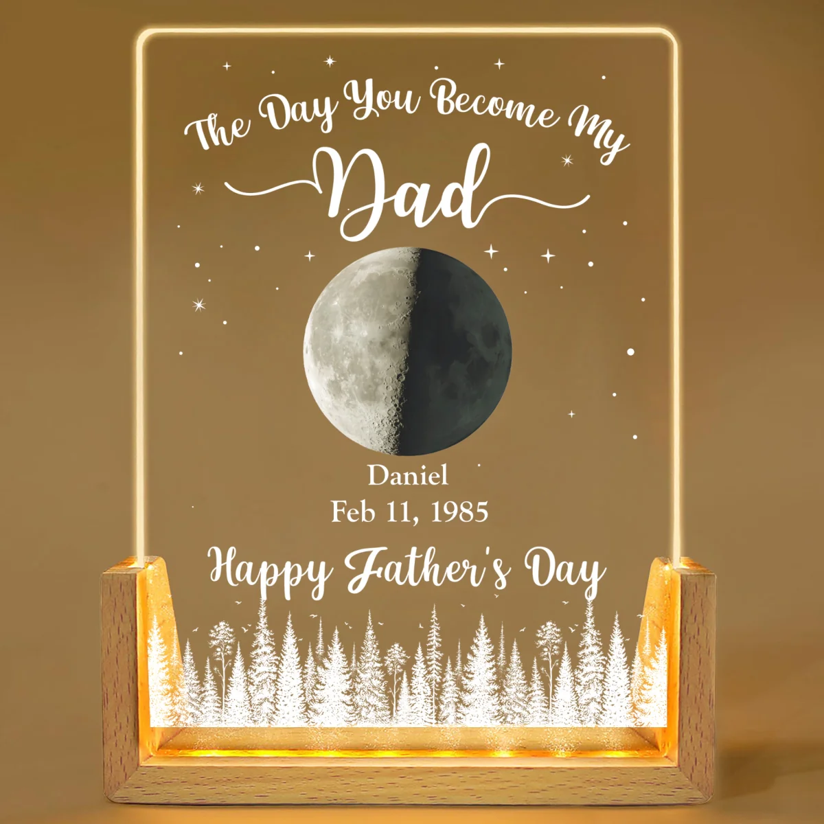 The Day You Become Our Dad 2 - Personalized Custom Night Light - Image 8