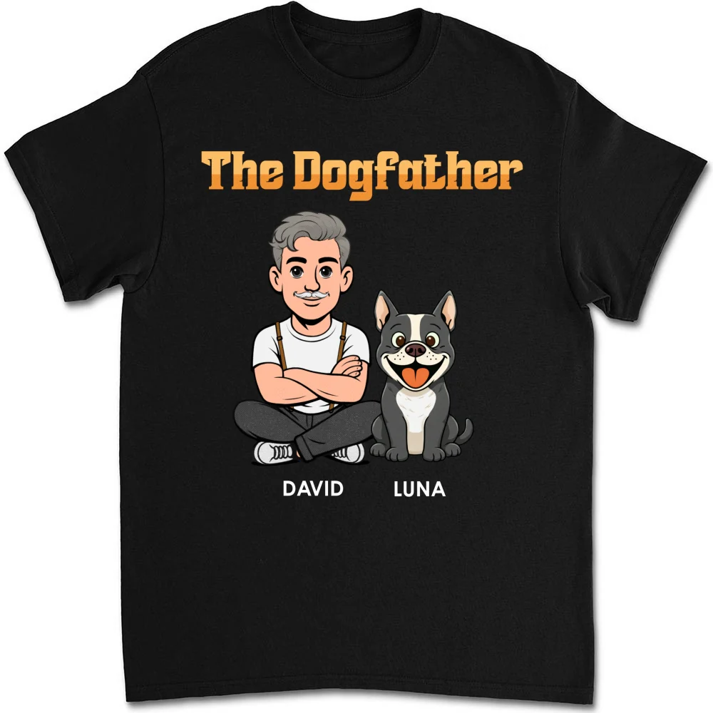 The Dogfather Retro - Personalized Custom Shirt - Image 11