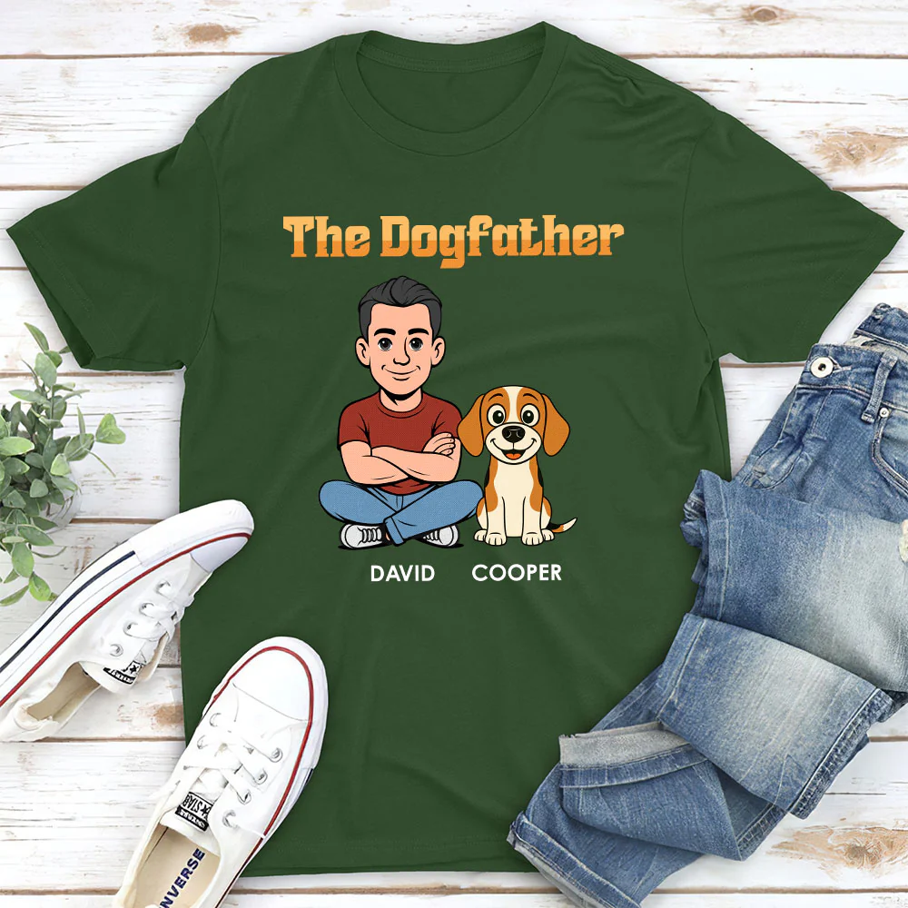 The Dogfather Retro - Personalized Custom Shirt - Image 3