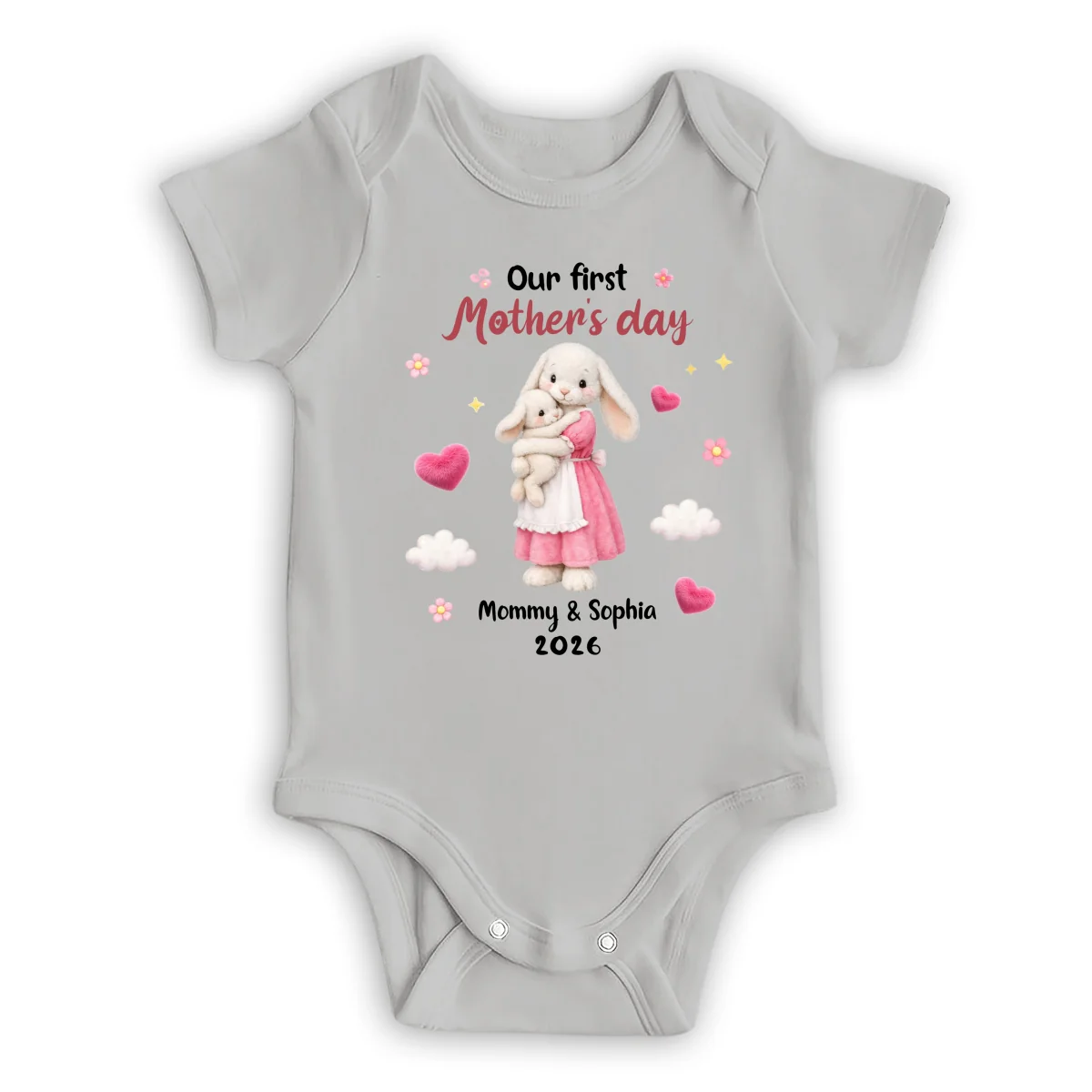 The First Celebration - Personalized Custom Baby Onesie - Image 7