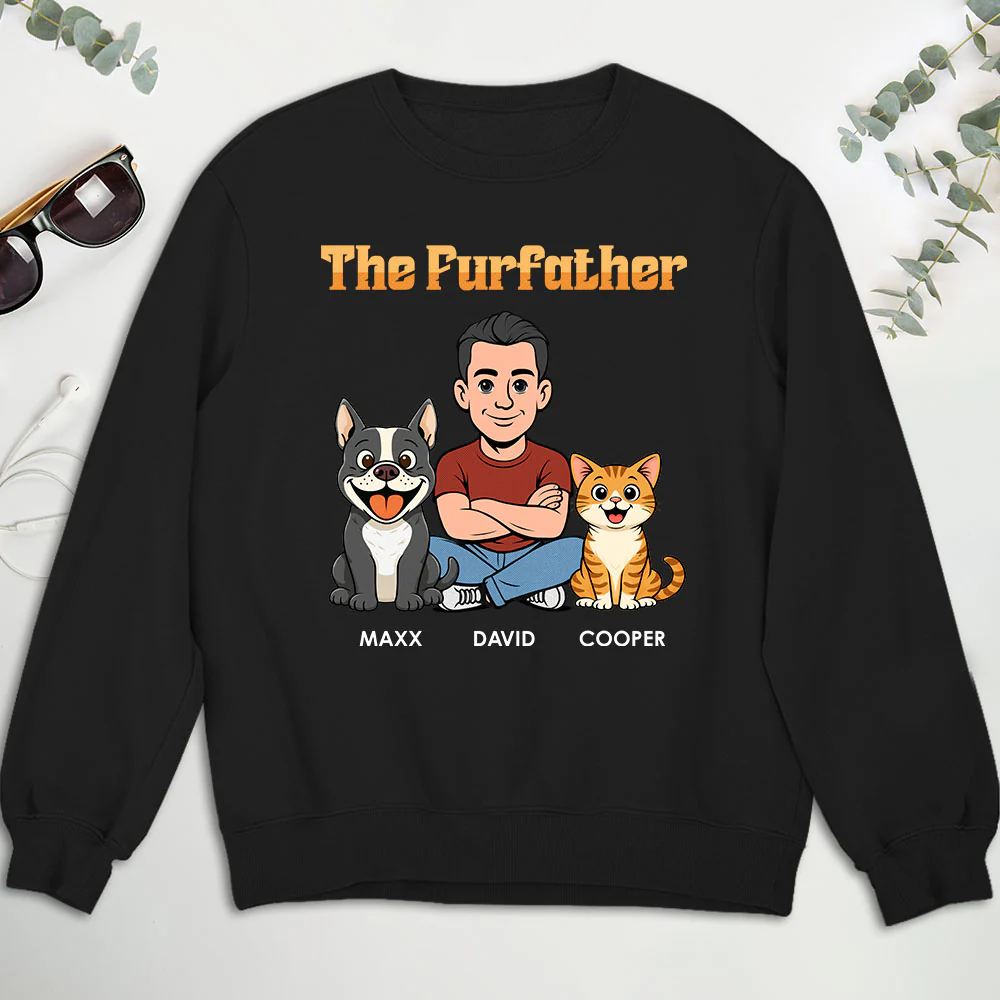 The Furfather Retro - Personalized Custom Shirt - Image 5
