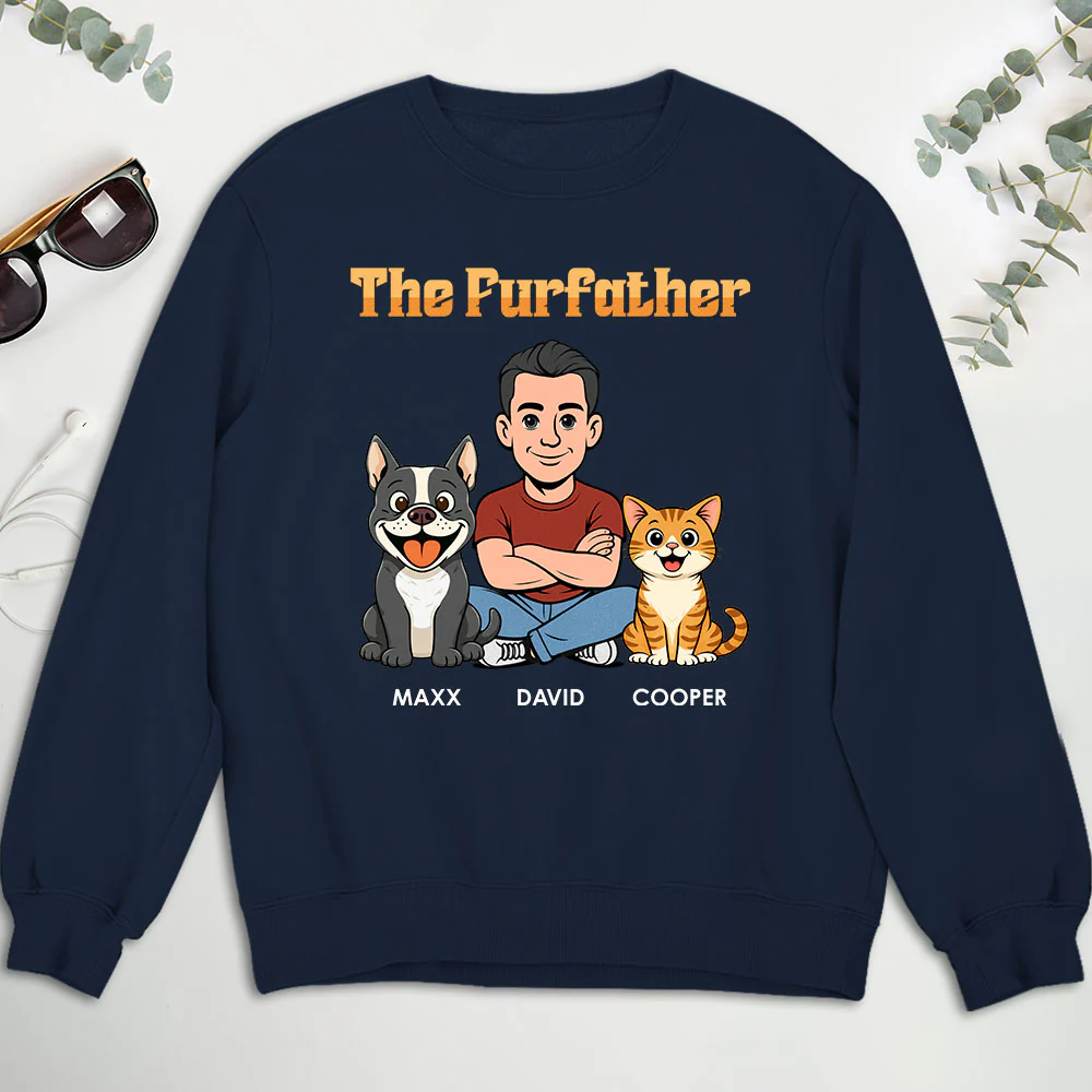 The Furfather Retro - Personalized Custom Shirt - Image 6