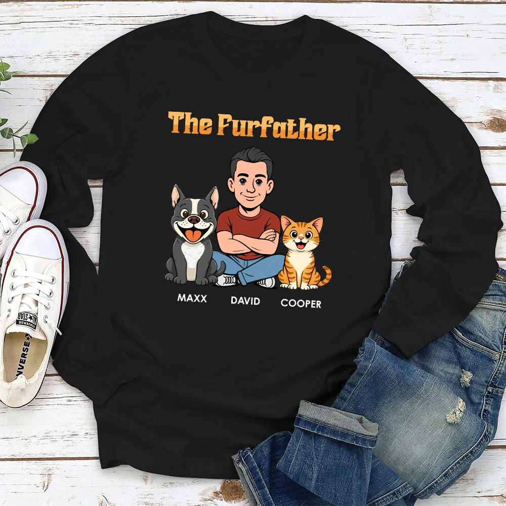 The Furfather Retro - Personalized Custom Shirt - Image 8