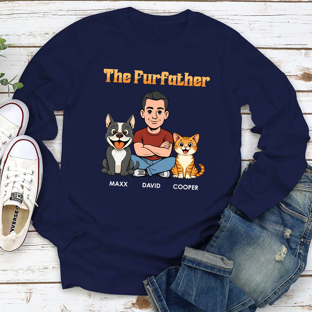 The Furfather Retro - Personalized Custom Shirt - Image 9