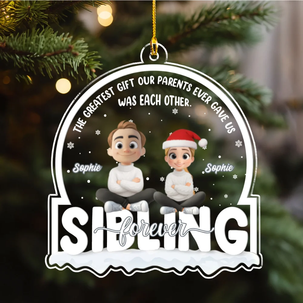 The Gift Of Family Love - Personalized Custom Acrylic Ornament - Image 6