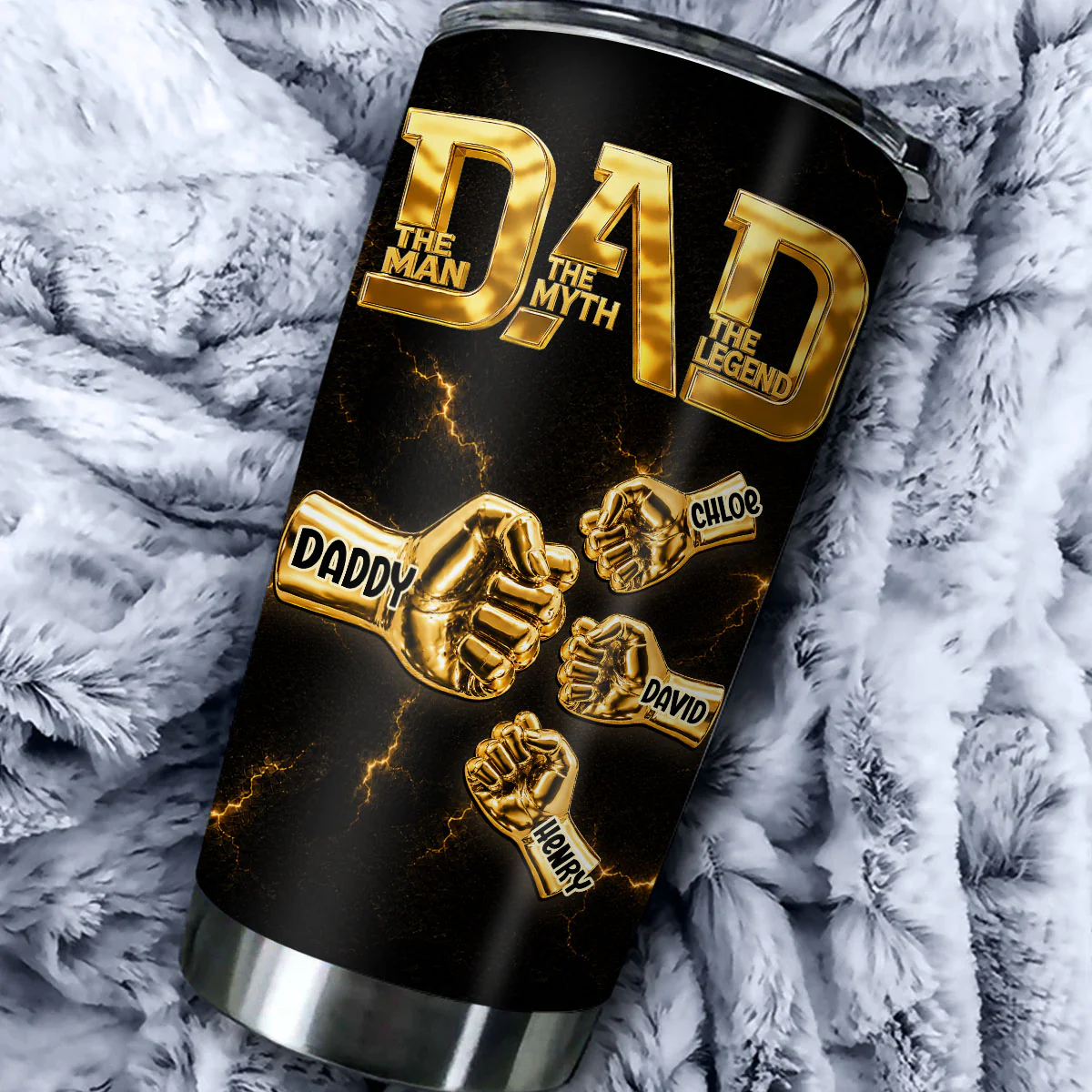 The Gold Pop - Personalized Custom 3D Effect Tumbler - Image 2