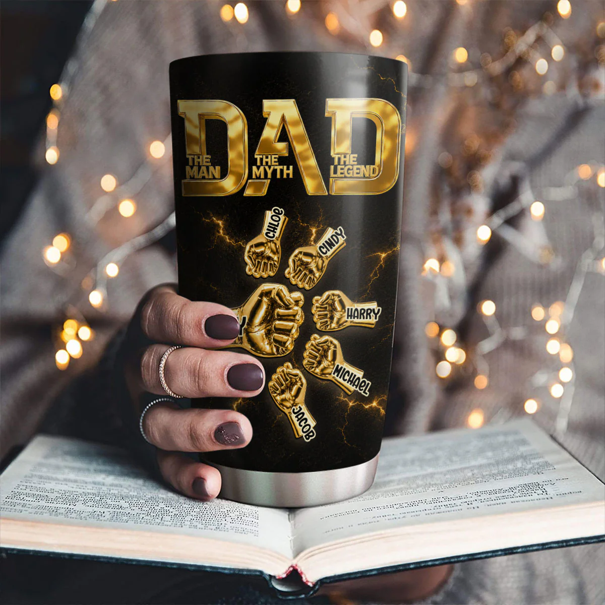 The Gold Pop - Personalized Custom 3D Effect Tumbler - Image 4