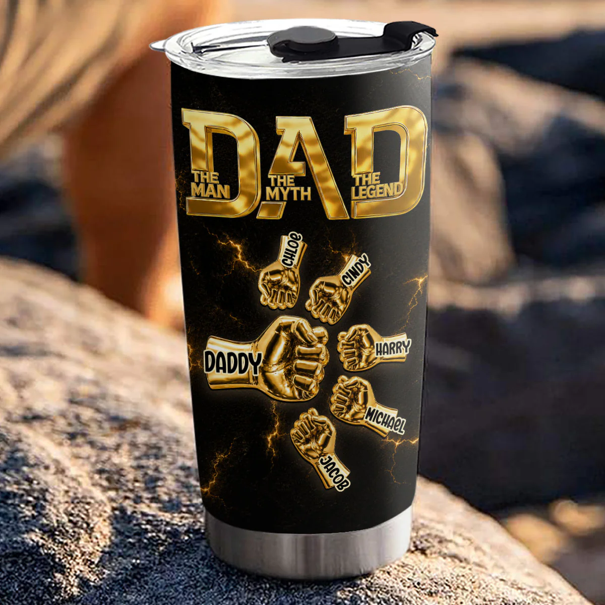 The Gold Pop - Personalized Custom 3D Effect Tumbler - Image 5