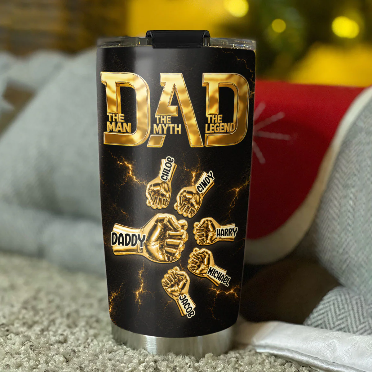 The Gold Pop - Personalized Custom 3D Effect Tumbler - Image 6