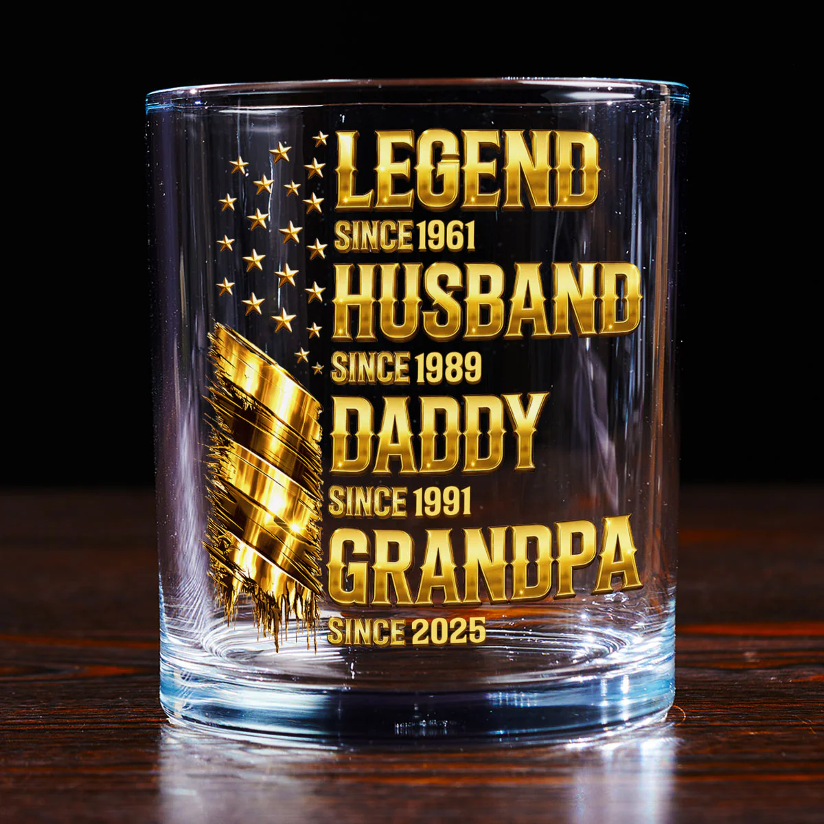 The Golden Legend - Personalized Custom Whiskey Glass - Image 3