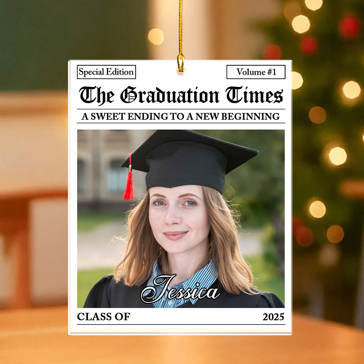 The Graduation Times - Personalized Custom Acrylic Ornament - Image 5
