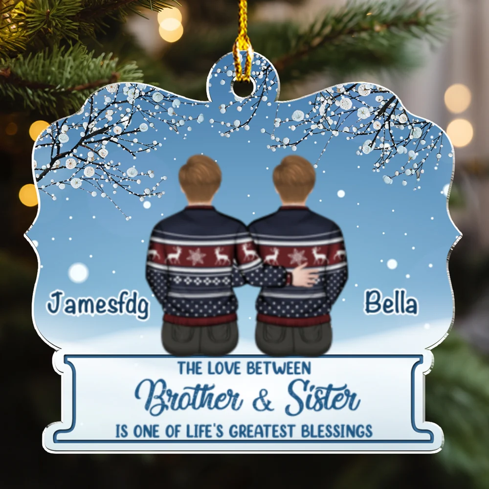 The Greatest Gift Is Family - Personalized Custom Acrylic Ornament - Image 5