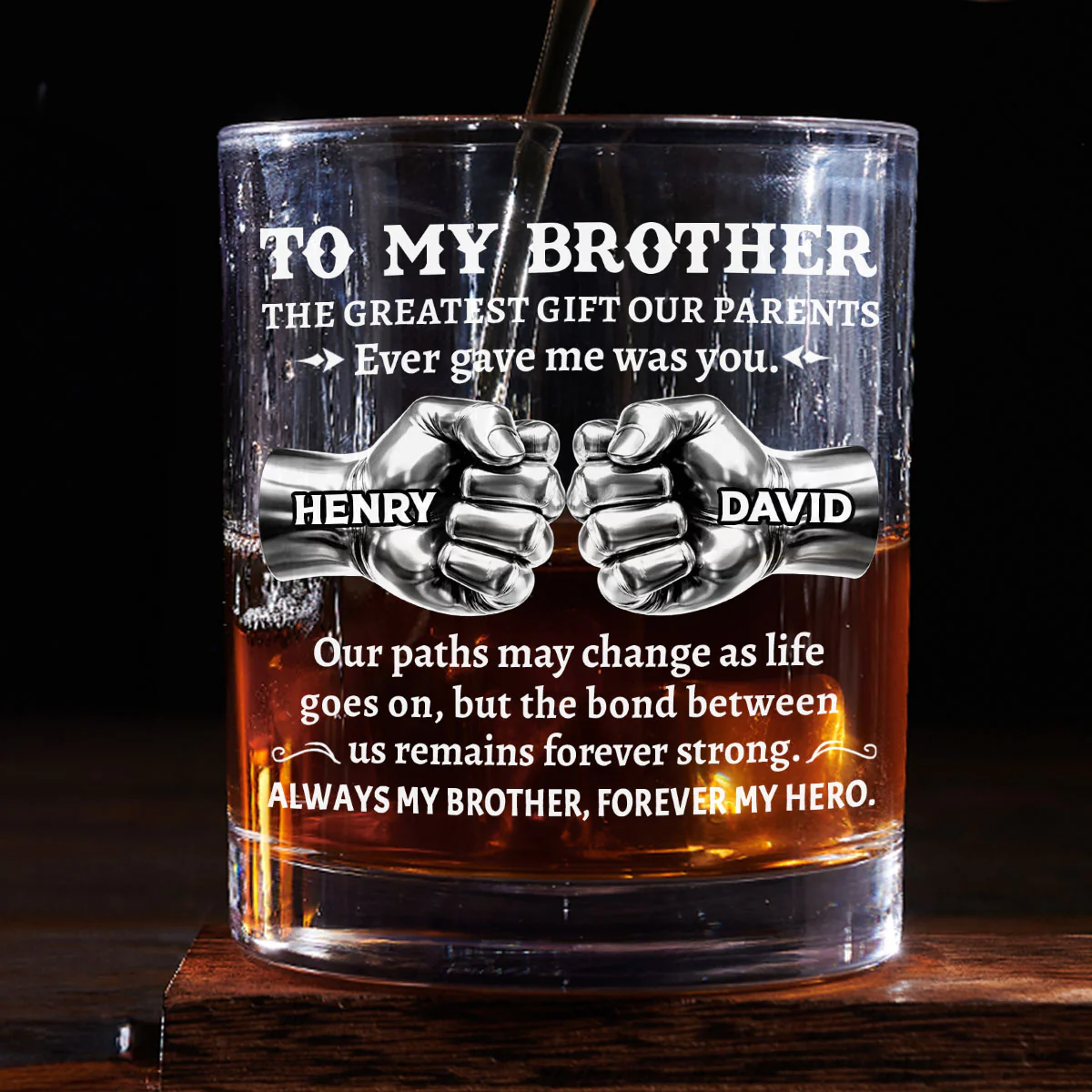 The Greatest Gift - Personalized Custom Whiskey Glass
