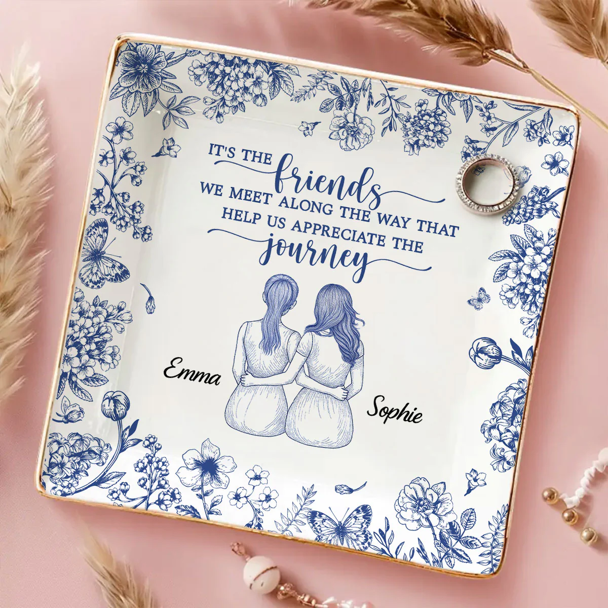 The Journey Means More Together - Personalized Custom Jewelry Dish - Image 5