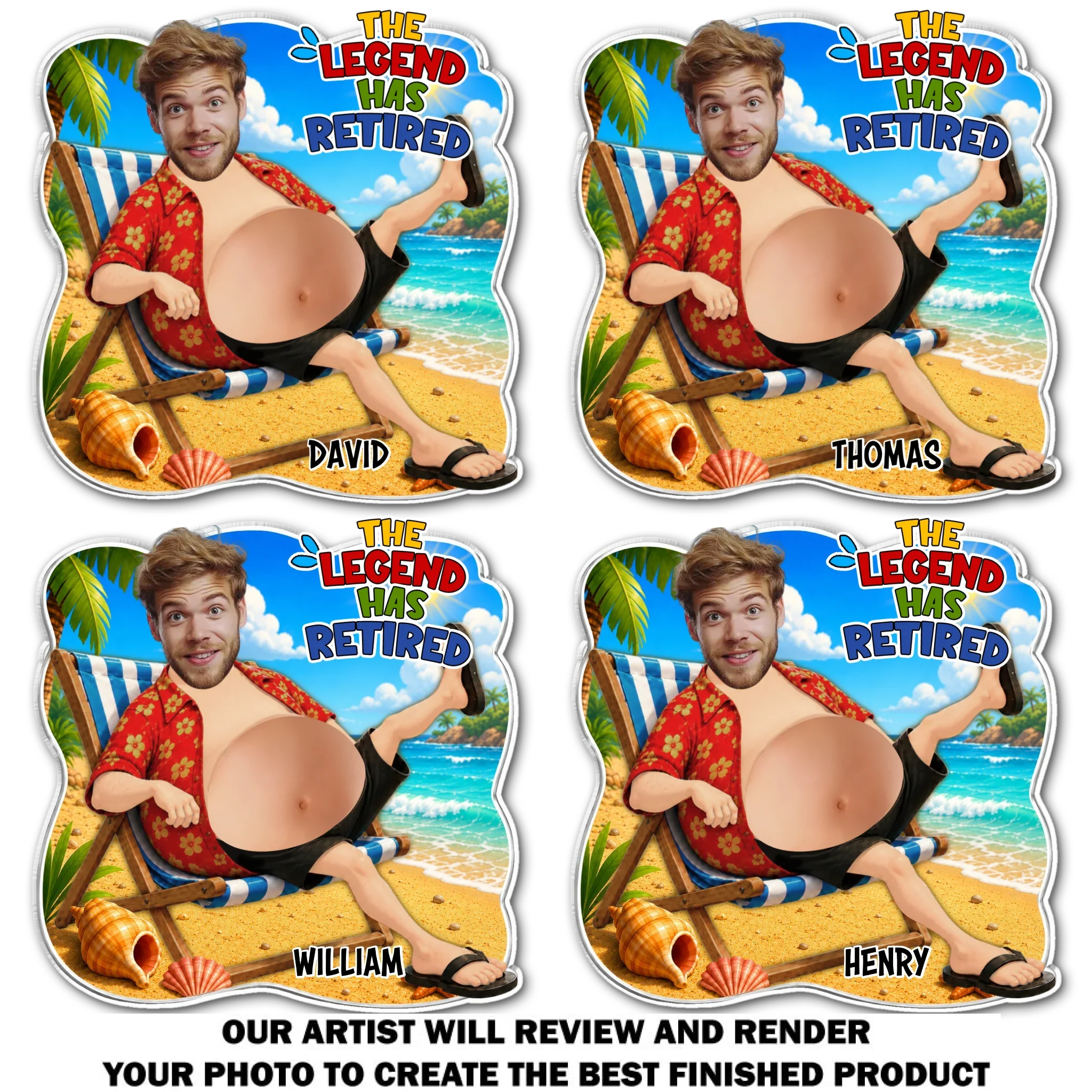 The Legend Has Retired - Personalized Custom Squishy Acrylic Fridge Magnet - Image 11