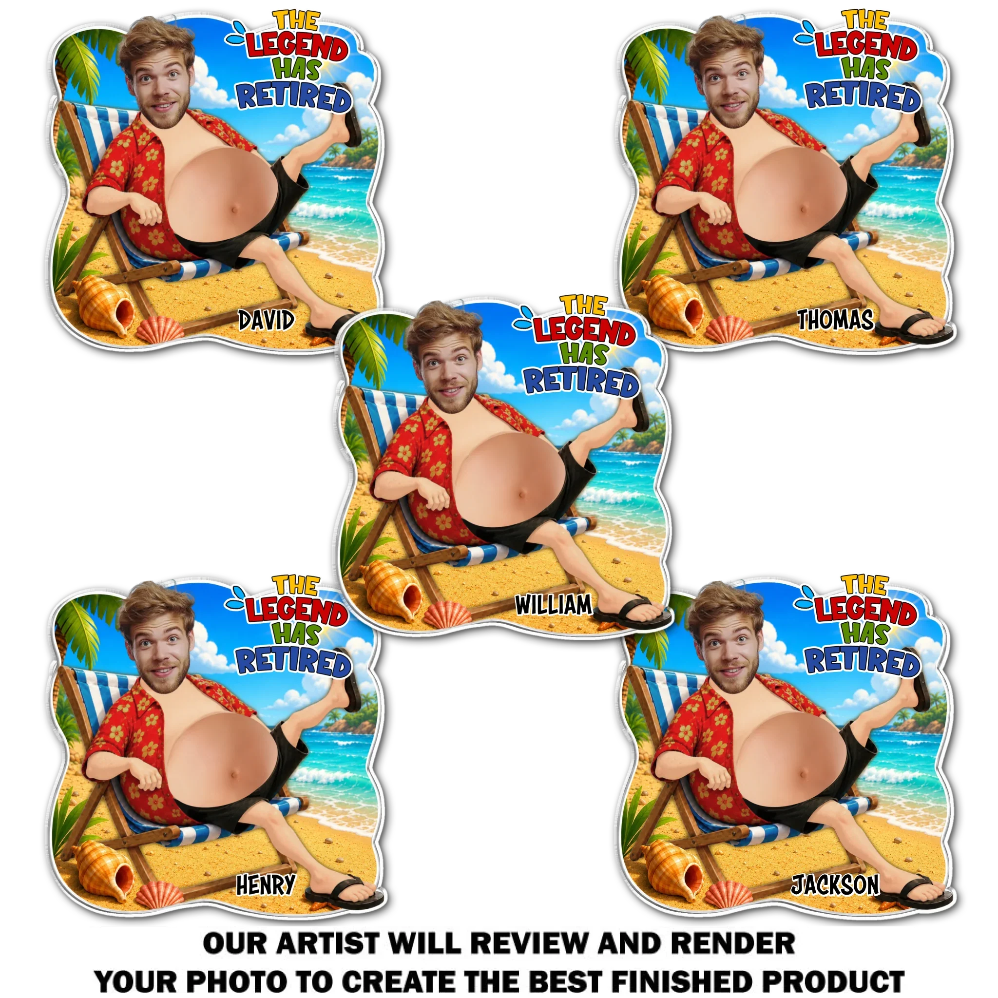 The Legend Has Retired - Personalized Custom Squishy Acrylic Fridge Magnet - Image 12
