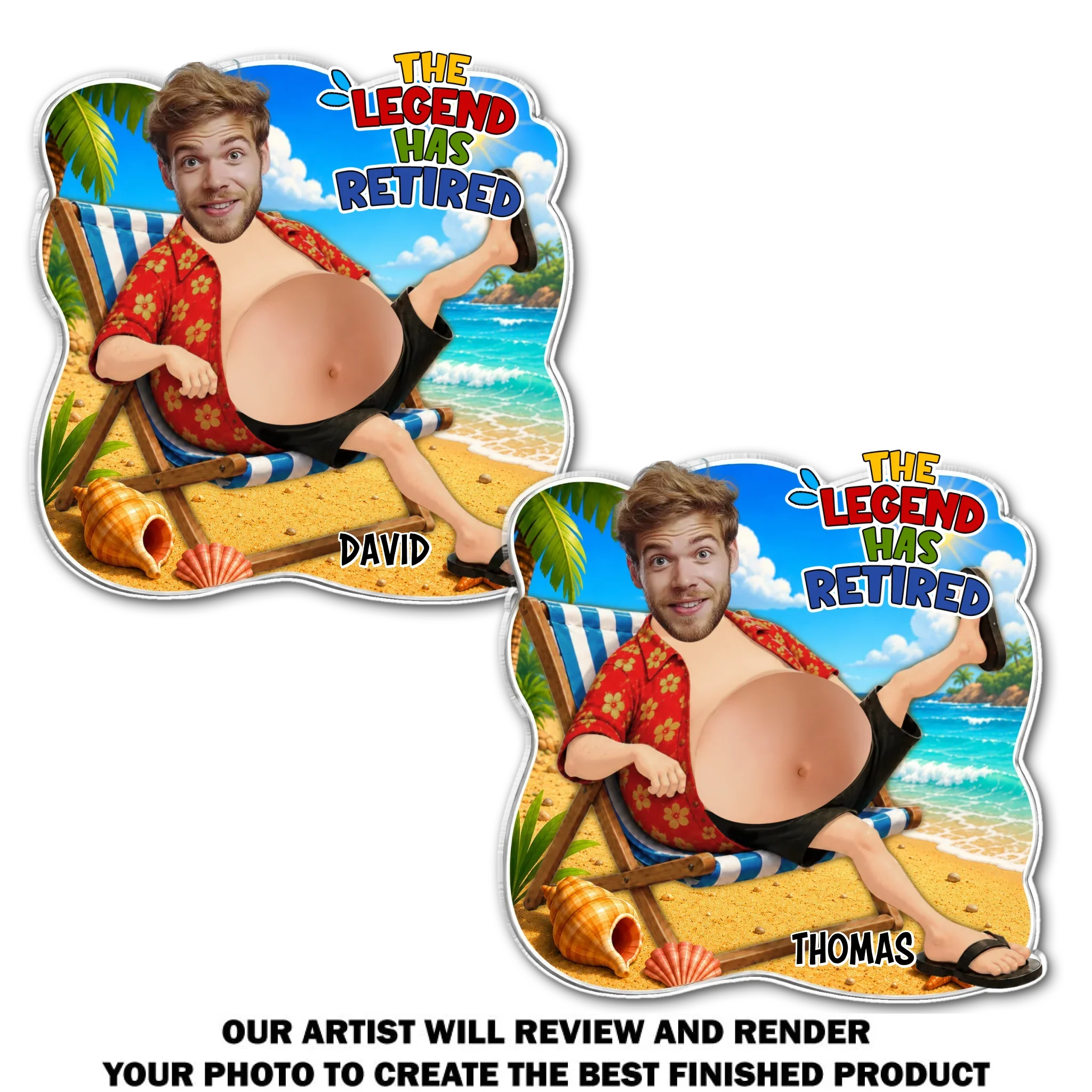 The Legend Has Retired - Personalized Custom Squishy Acrylic Fridge Magnet - Image 9