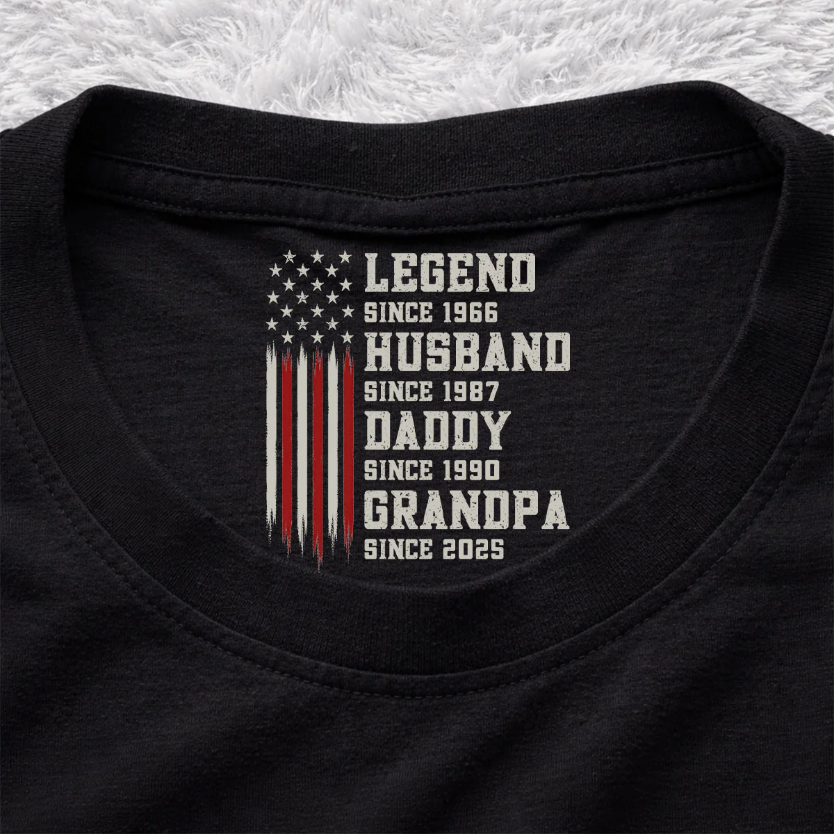 The Legend In Fact - Personalized Custom Inside Neck Print T-Shirt