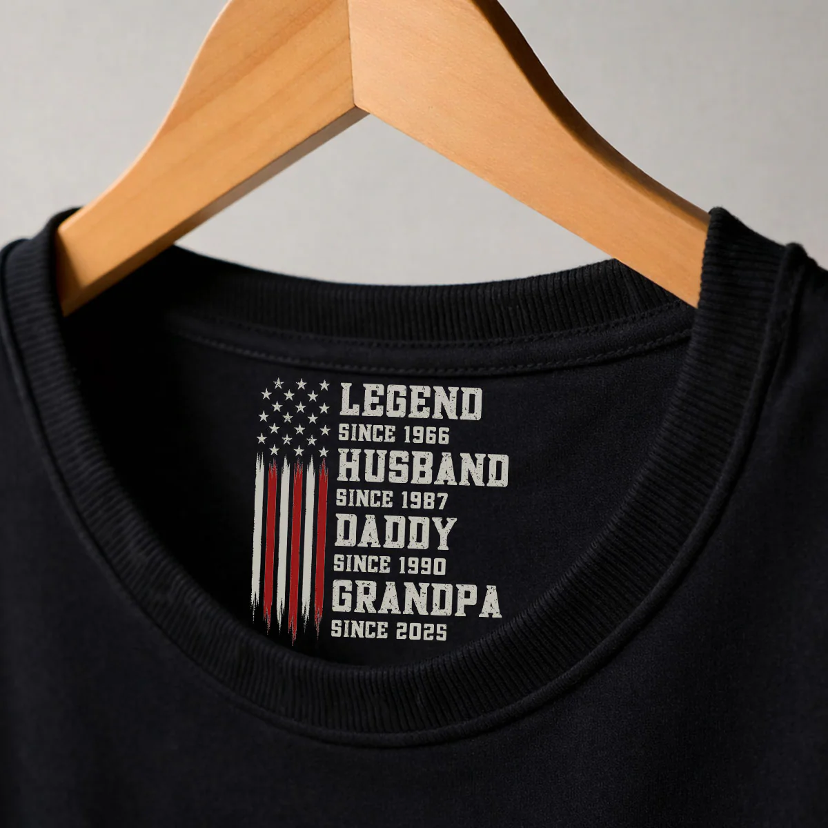 The Legend In Fact - Personalized Custom Inside Neck Print T-Shirt - Image 3
