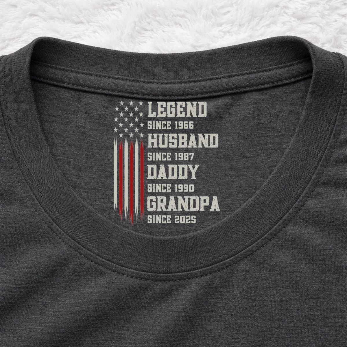 The Legend In Fact - Personalized Custom Inside Neck Print T-Shirt - Image 8