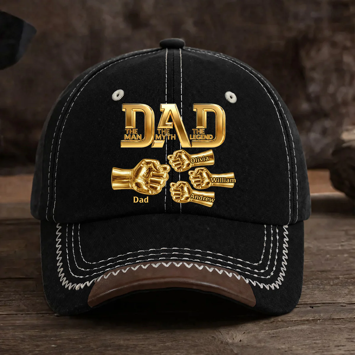 The Legend - Personalized Custom Vintage Soft Baseball Cap - Image 2