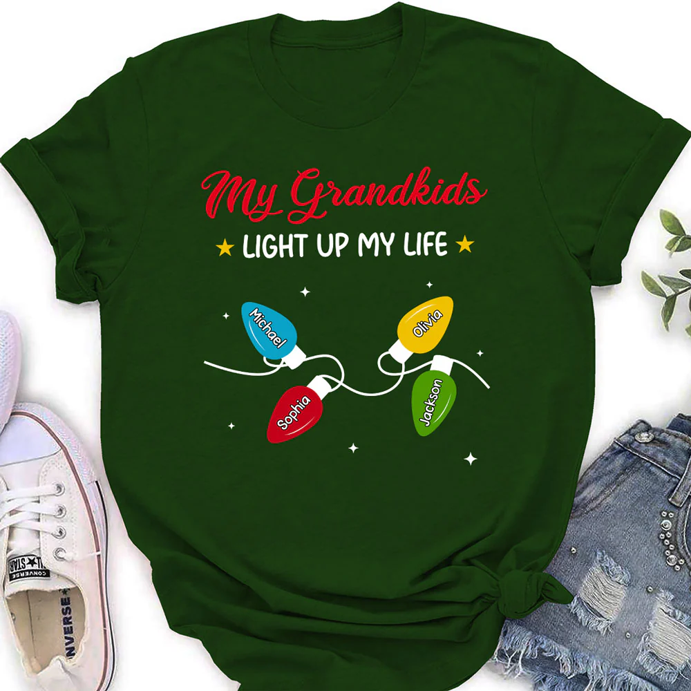 The Light Of Grandma Life - Personalized Custom Shirt - Image 5