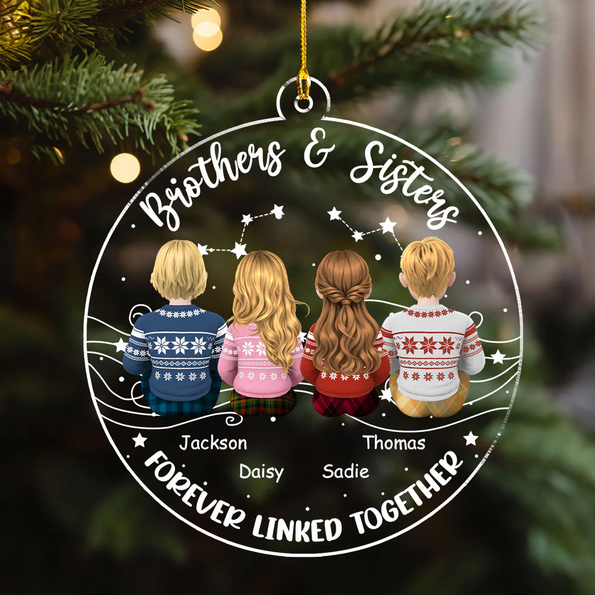 The Love Between Family - Personalized Custom Acrylic Ornament