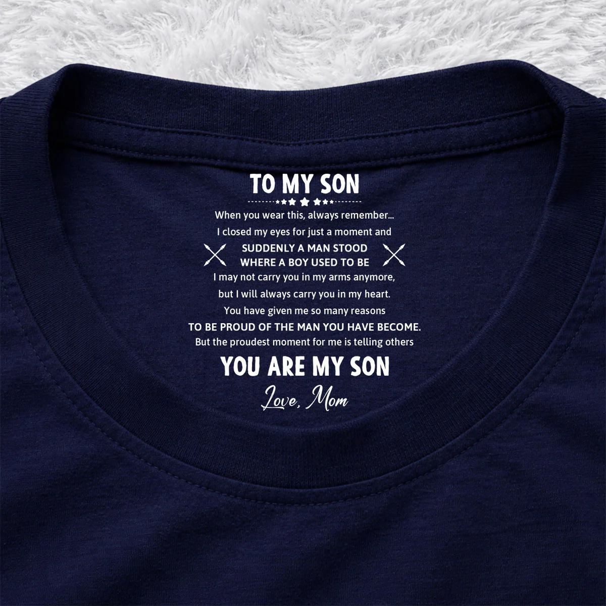 The Man You Have Become - Personalized Custom Inside Neck Print T-shirt