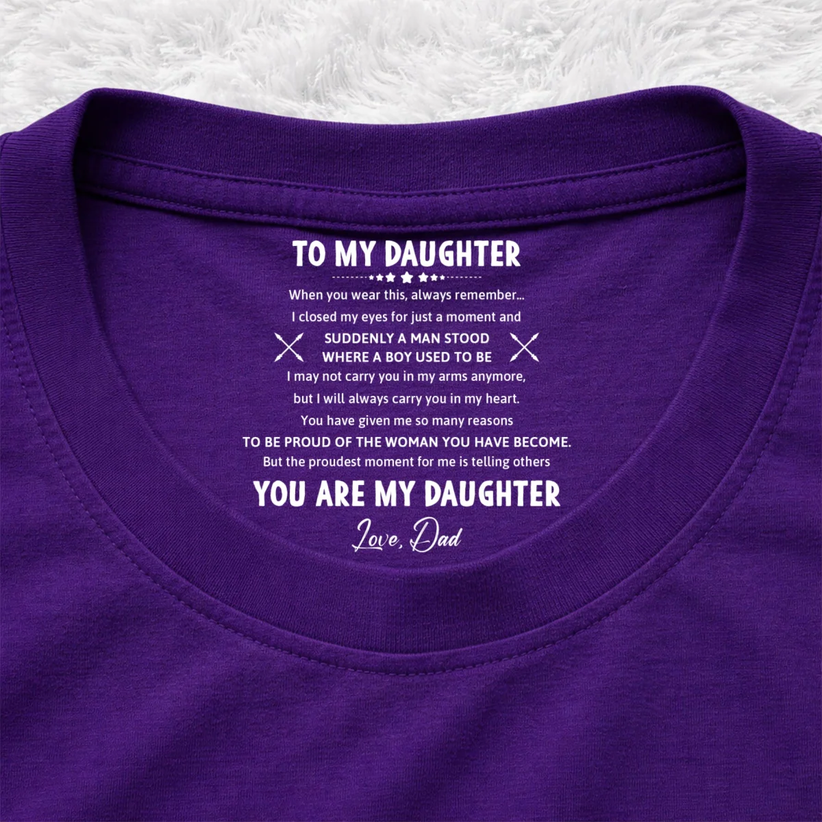 The Man You Have Become - Personalized Custom Inside Neck Print T-shirt - Image 10