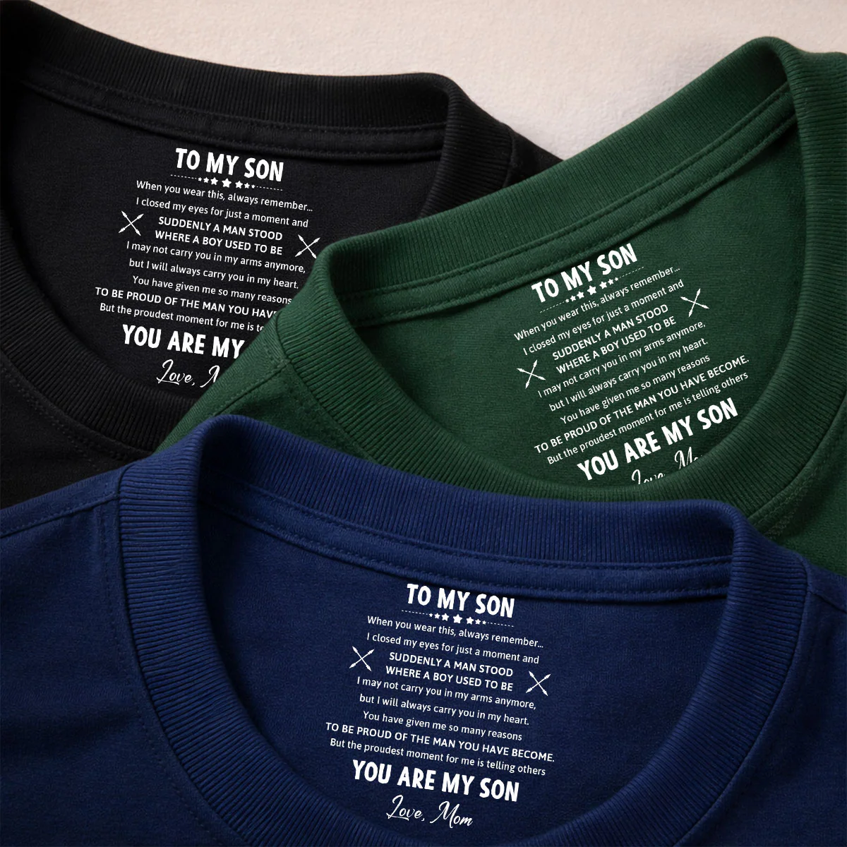 The Man You Have Become - Personalized Custom Inside Neck Print T-shirt - Image 5