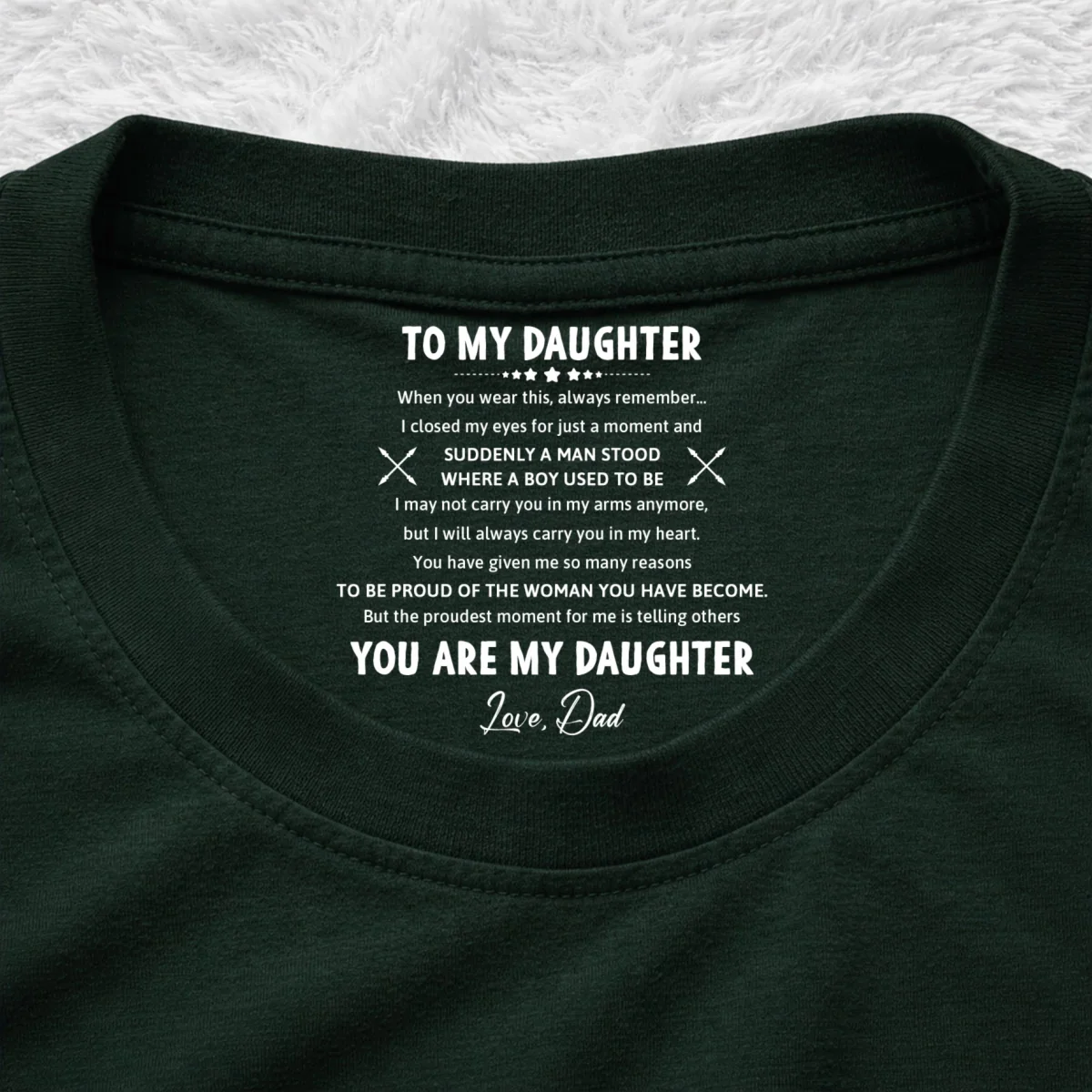 The Man You Have Become - Personalized Custom Inside Neck Print T-shirt - Image 8