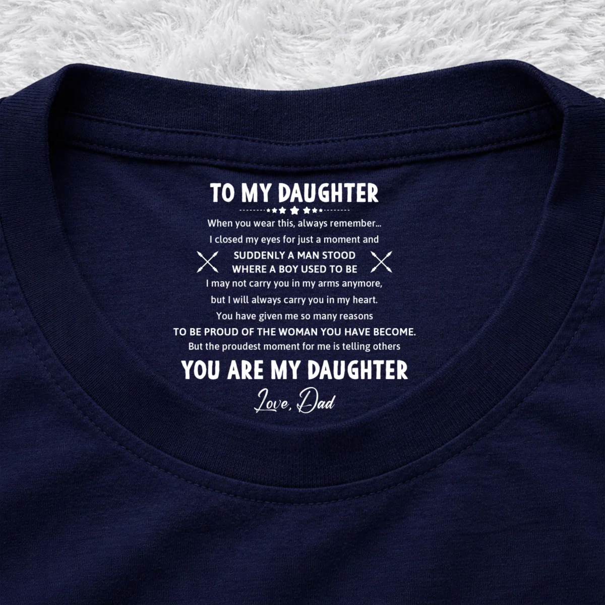 The Man You Have Become - Personalized Custom Inside Neck Print T-shirt - Image 9