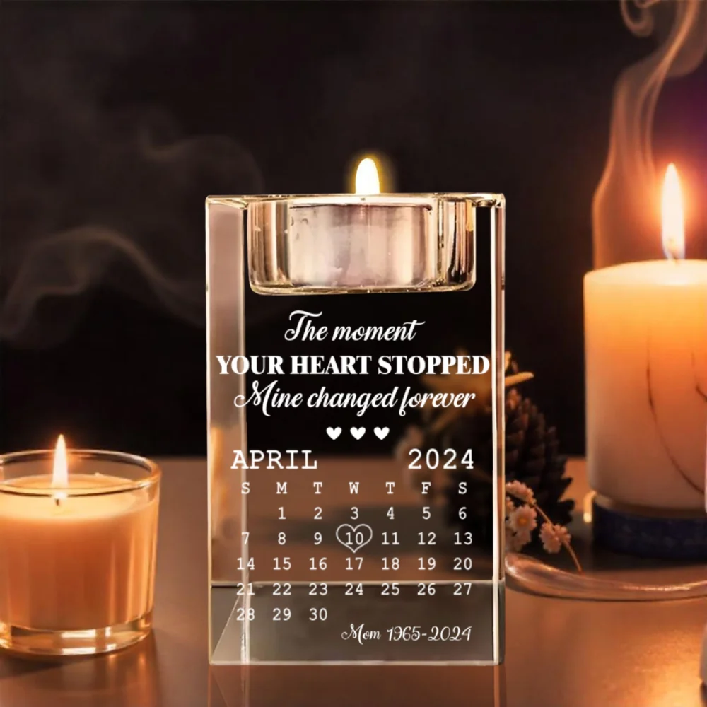 The Moment - Personalized Custom Engraved Crystal Candle Holder - Image 7