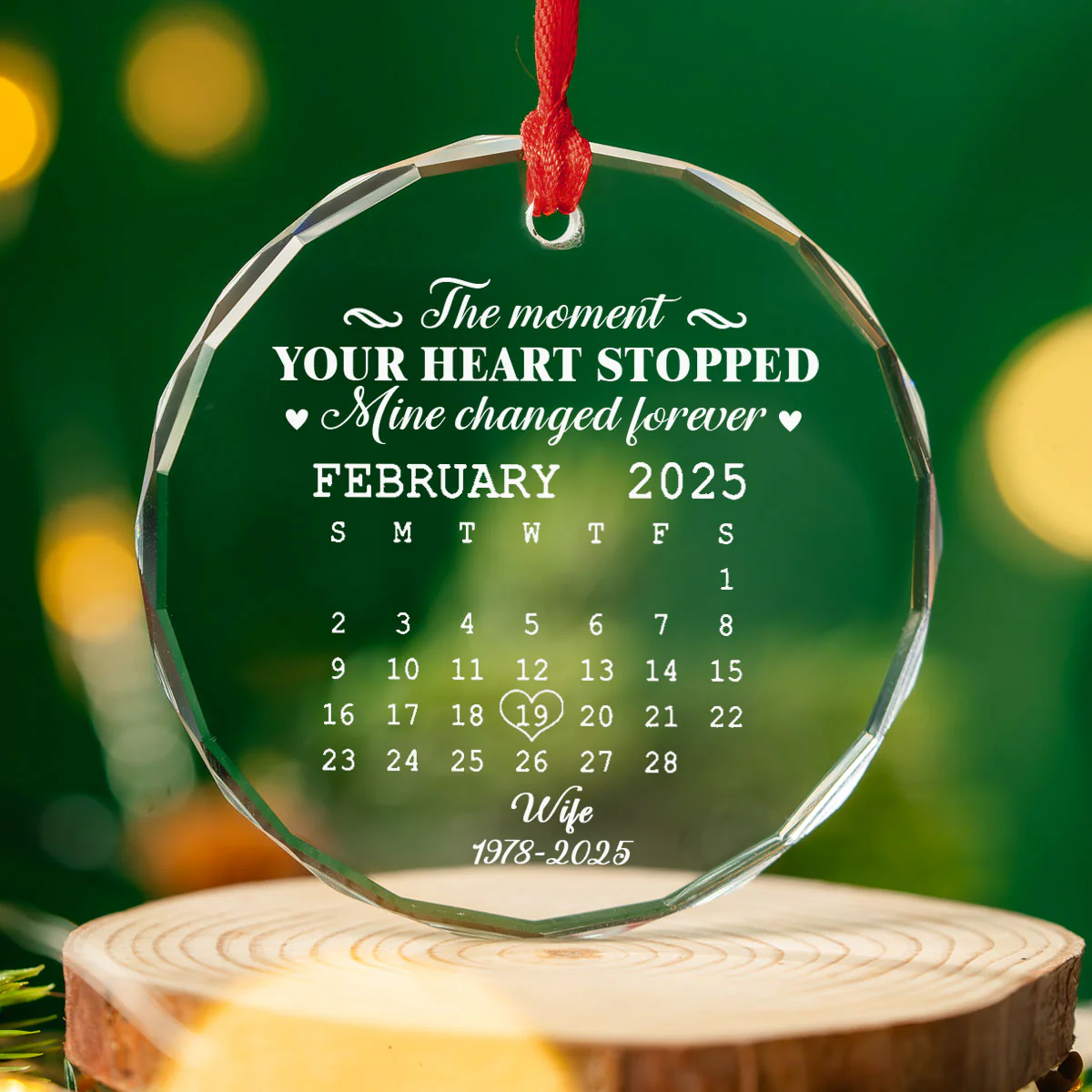 The Moment - Personalized Custom Glass Ornament - Image 3
