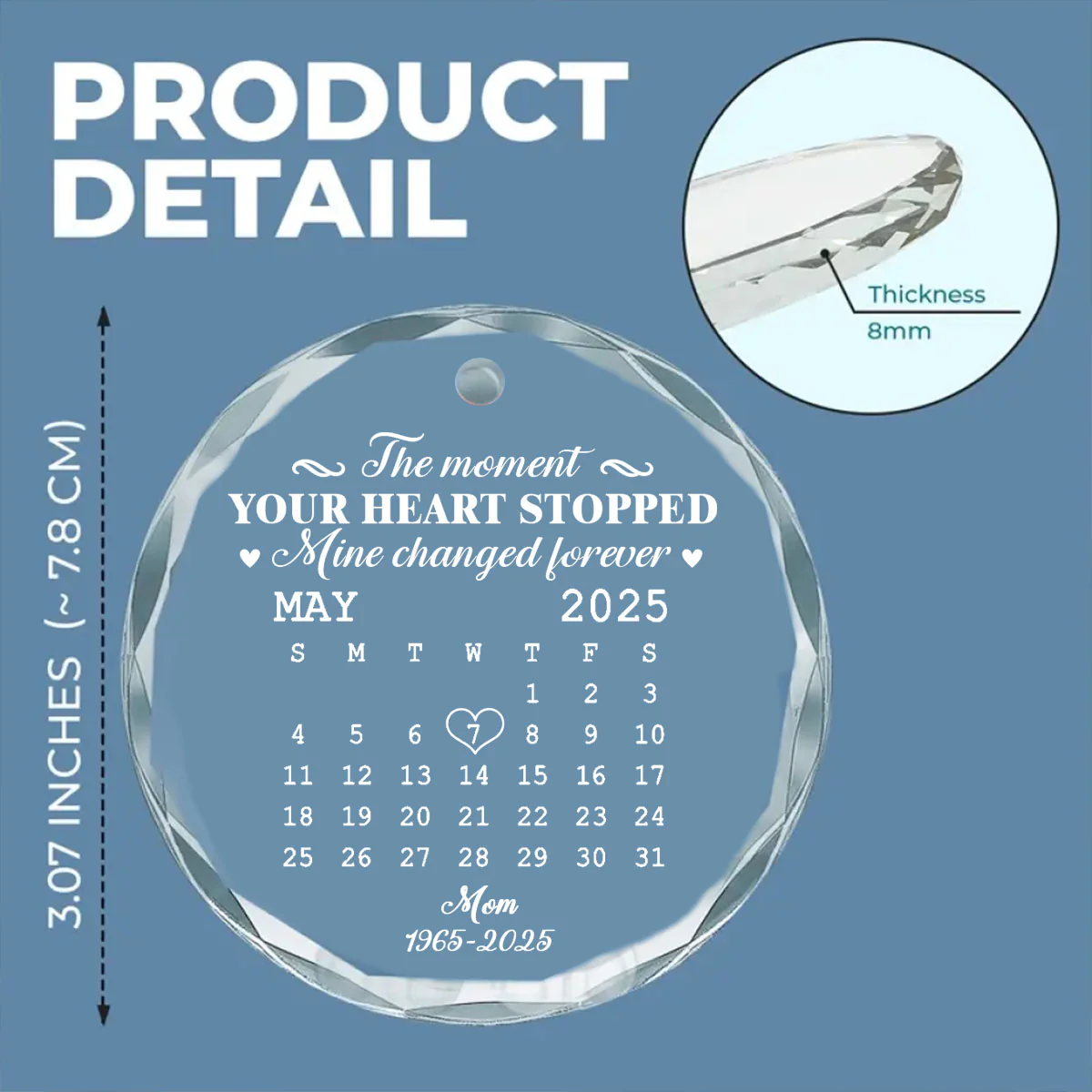 The Moment - Personalized Custom Glass Ornament - Image 7