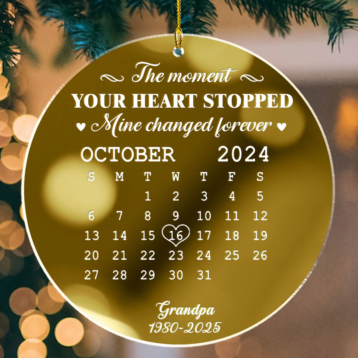 The Moment - Personalized Custom Mirrored Acrylic Ornament - Image 2