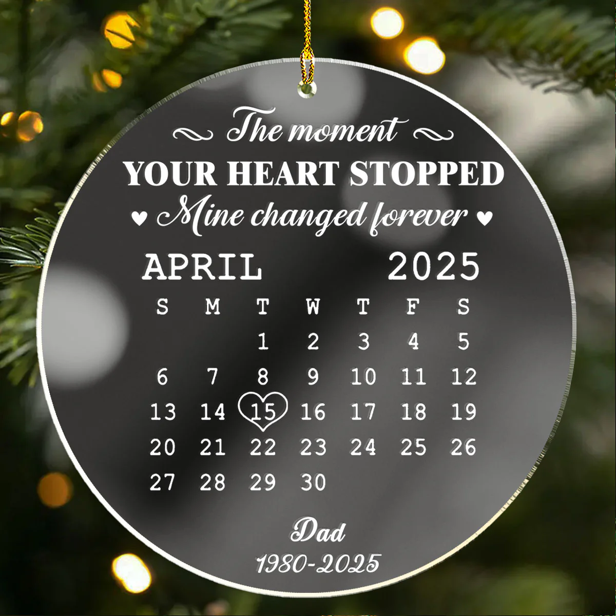 The Moment - Personalized Custom Mirrored Acrylic Ornament - Image 3