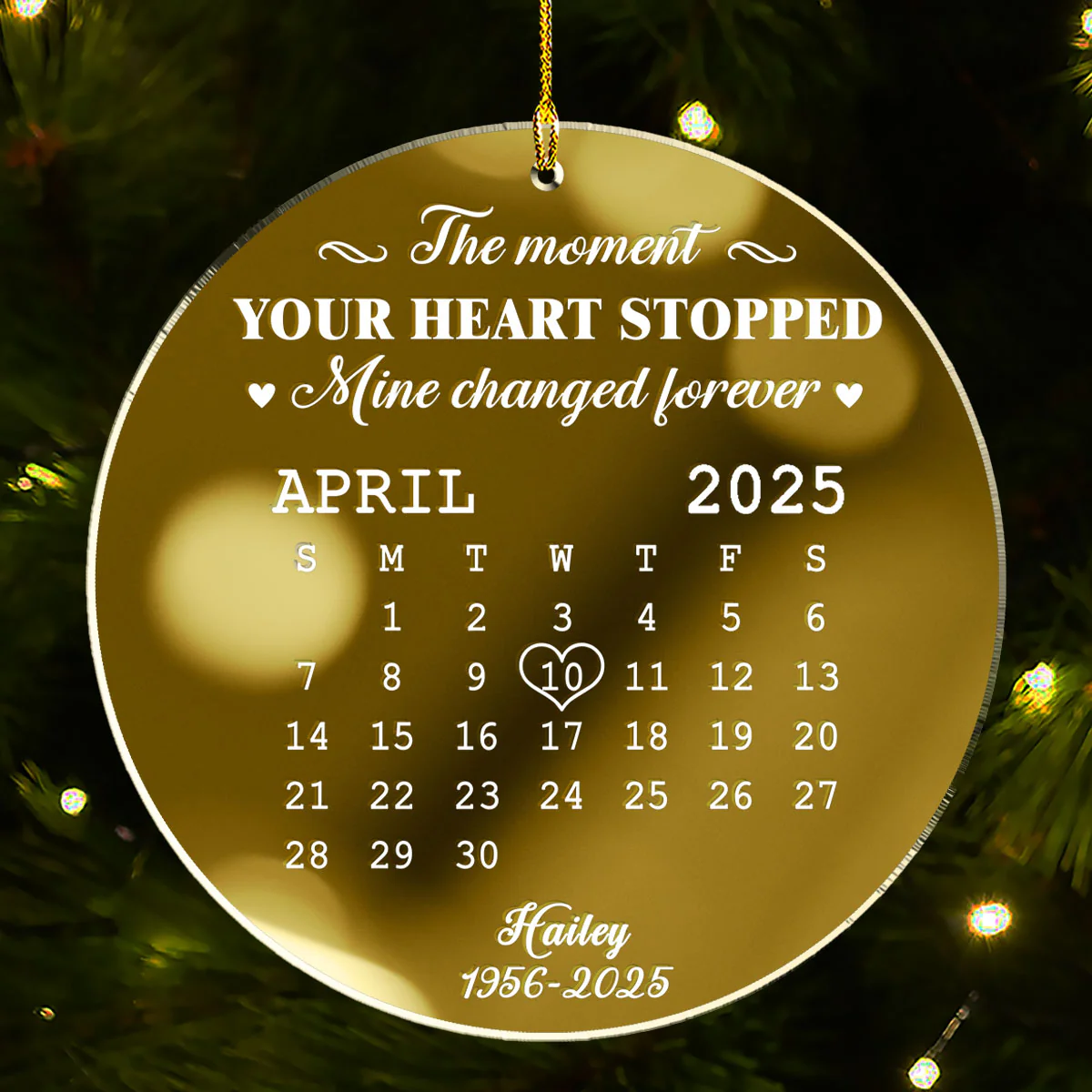 The Moment - Personalized Custom Mirrored Acrylic Ornament - Image 4