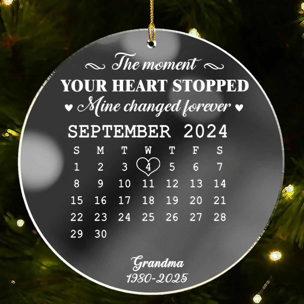 The Moment - Personalized Custom Mirrored Acrylic Ornament - Image 5