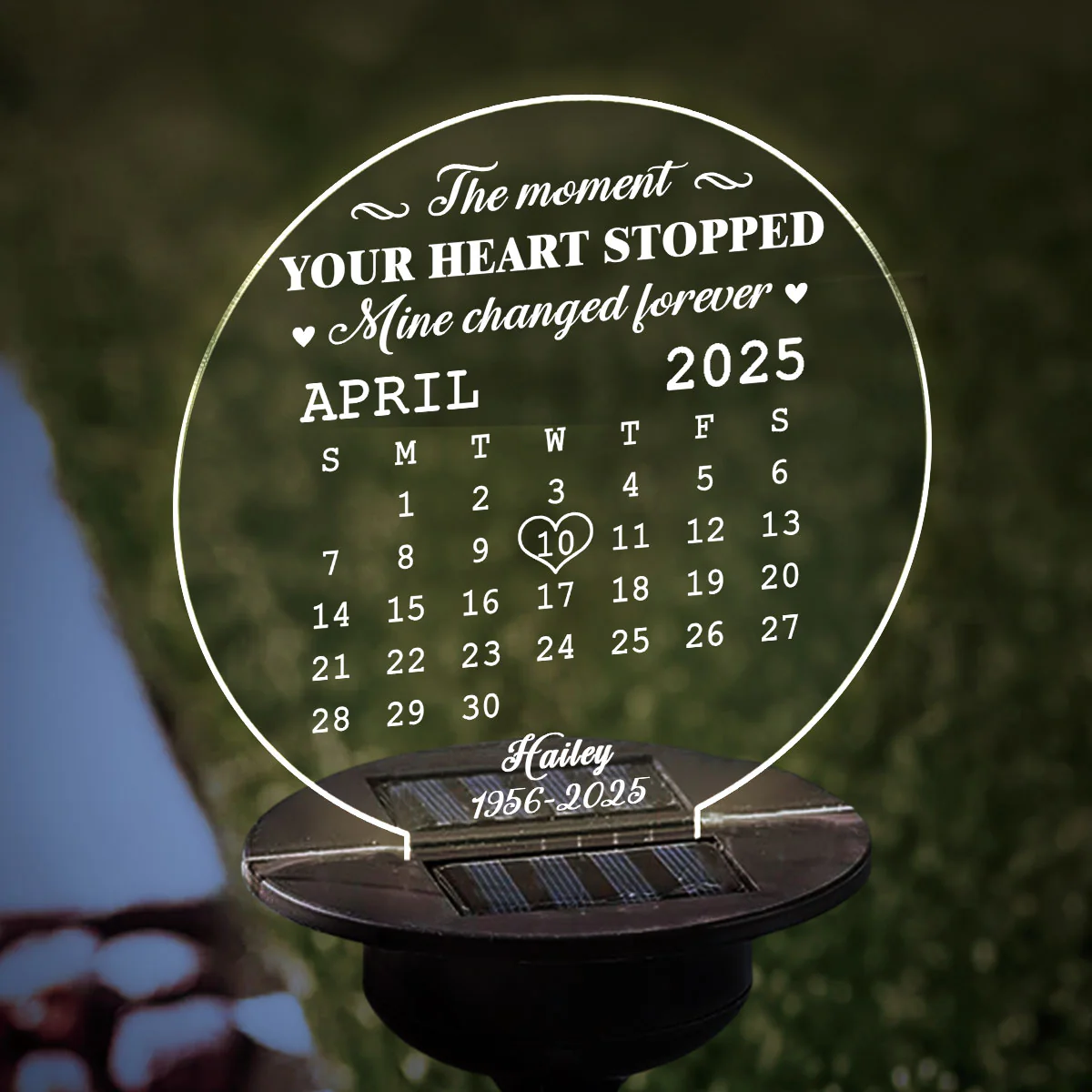 The Moment - Personalized Custom Solar Light - Image 3