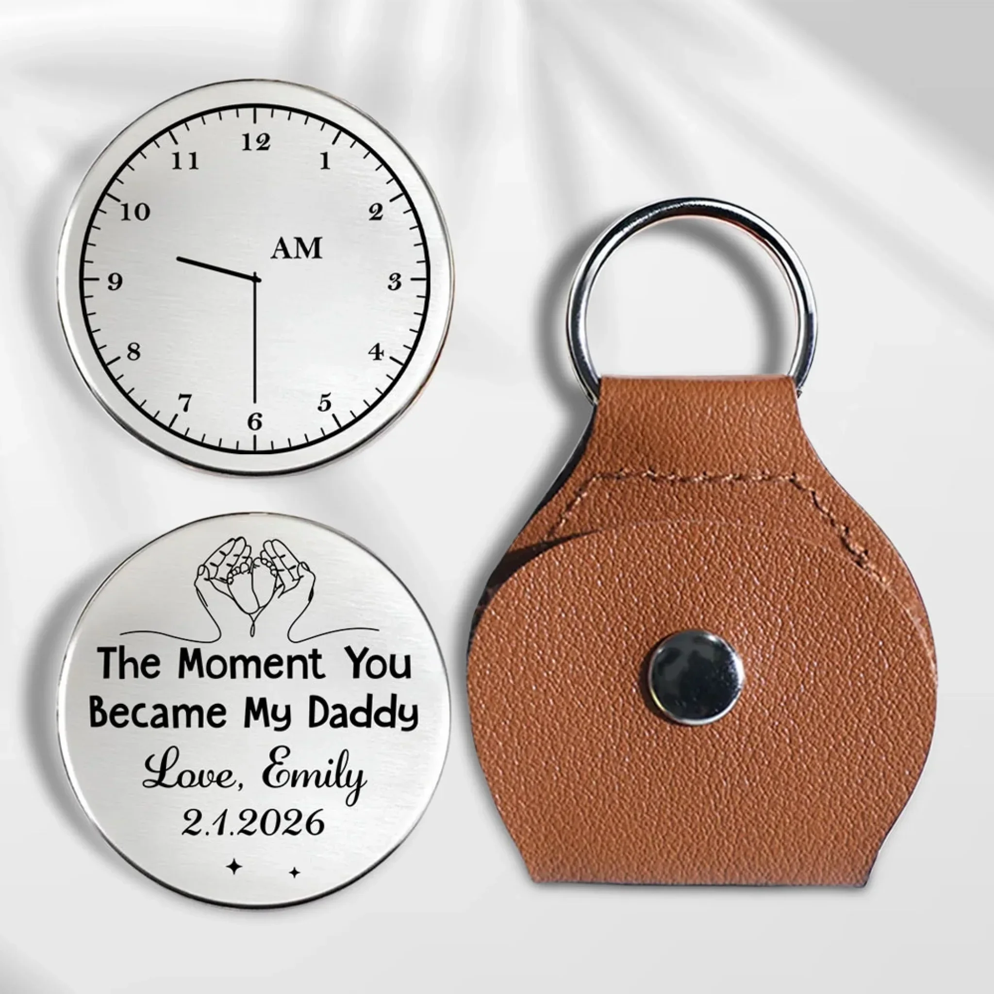 The Moment You Became My Best Dad Ever - Personalized Custom Pocket Hug